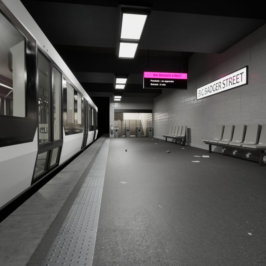 Niveau du métro enfin intégré au jeu vidéo Big Badger Street