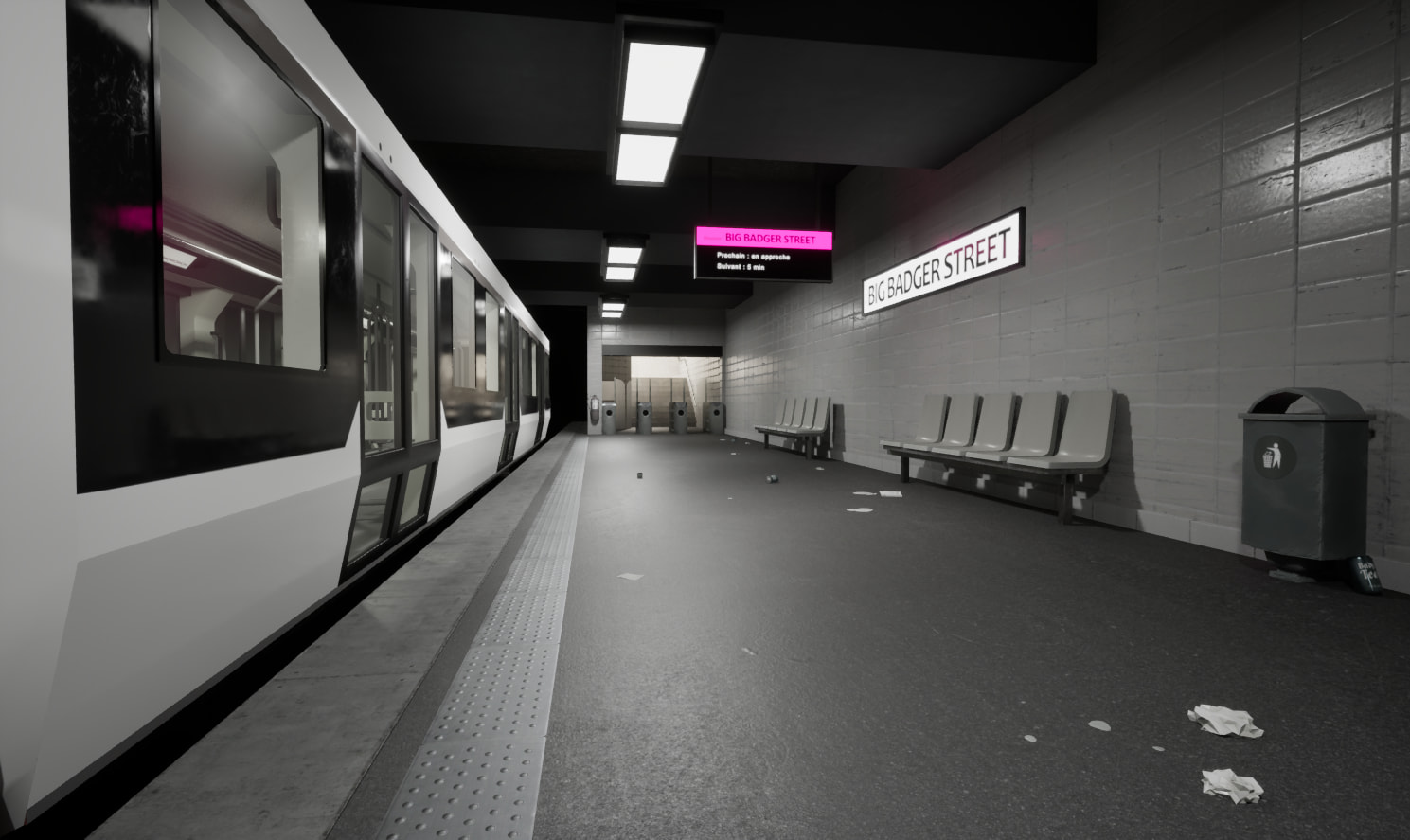 métro jeu big badger street